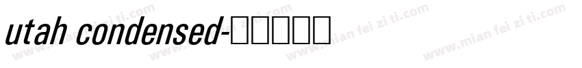 utah condensed字体转换